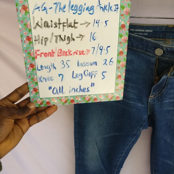 AG ankle jeans in LEGGING WASH 27w perfect denim material 98%cotton+2%stretch - Picture 10 of 11